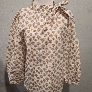 Modcloth Circus Fox Blouse with Bow